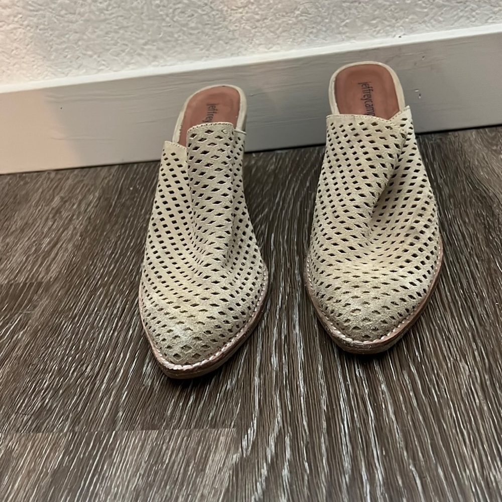 Tan mules Jeffrey Campbell